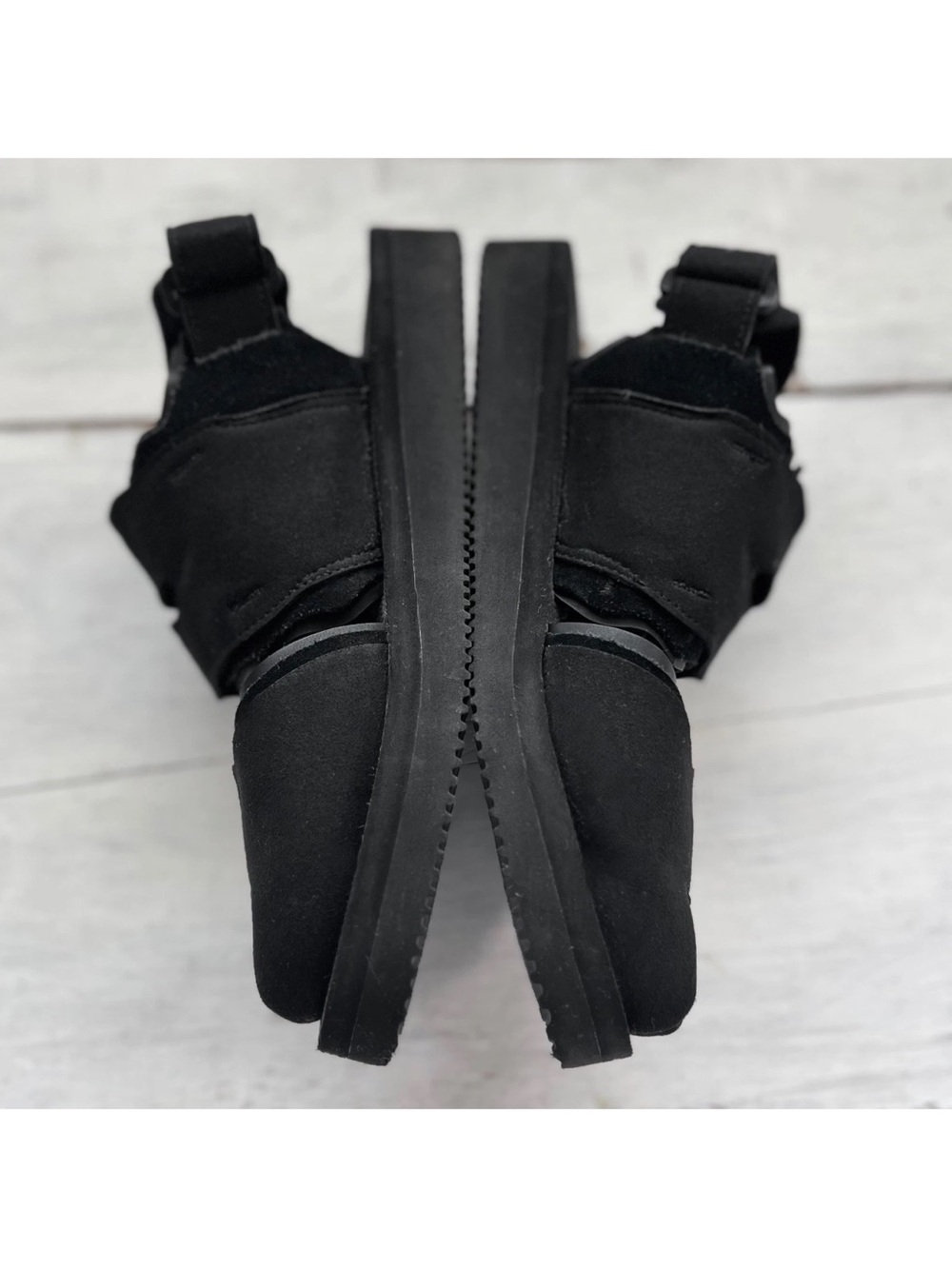 SUICOKE HAKU-ab Sandals Black Tabi Shoe Atop Dial Lacing System Split-Toe EU36.5 - Picture 10 of 12